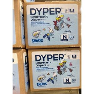 DYPER Cotton-Enhanced Smurftastic Diapers Newborn OLSHB